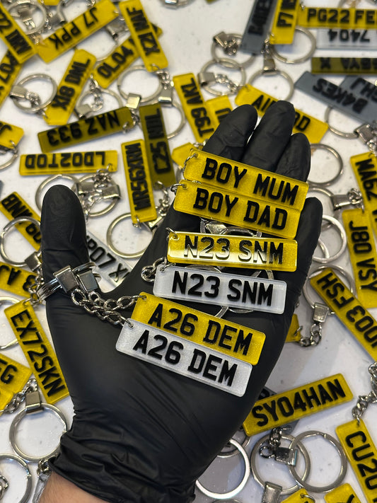 Miniplates Personalised Keyrings